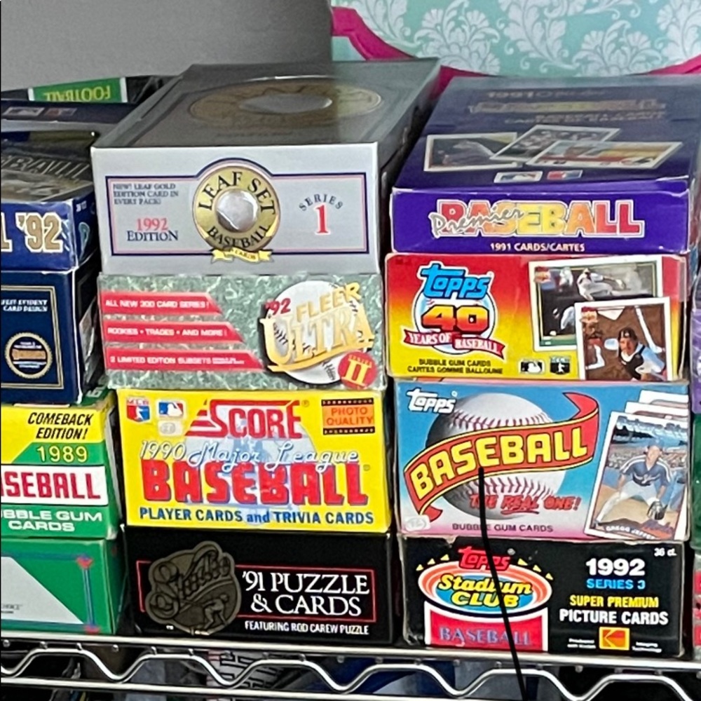 Six Vintage Sealed Unopened Packs Baseball Cards